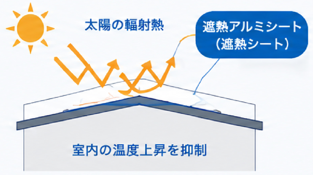 遮熱アルミシートの仕組み